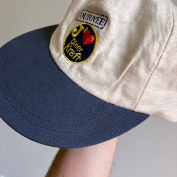RARE vintage Kraft Dinner French Promo your dad hat 2 tone strap back - Picture 3 of 8